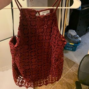 Maroon halter top